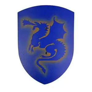Ritterschild V A H aus Holz Vah 203 Drache blau klein