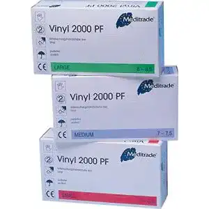 Vinylhandschuhe Meditrade Vinyl, Untersuchungs – Größe M
