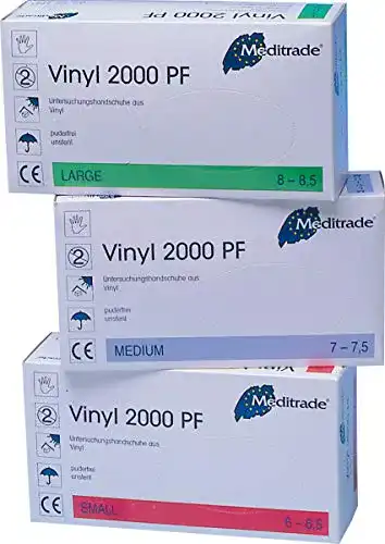 Vinylhandschuhe Meditrade Vinyl, Untersuchungs – Größe M