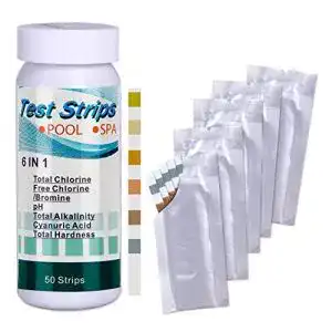 Pool-Teststreifen Beterwater 6 in 1 Teststreifen Teststrips,50 Stück