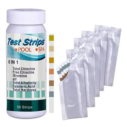 Pool-Teststreifen Beterwater 6 in 1 Teststreifen Teststrips,50 Stück