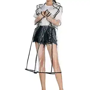 Durchsichtiger Regenmantel Merkisa Frauen Transparente Regenmantel
