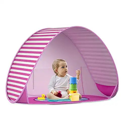 Babyzelt SAEYON Baby Strandmuschel mit Mini Pool, UV-Schutz