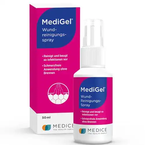 Wundspray MEDIGEL Wundreinigungsspray – Schmerzfrei, 50ml