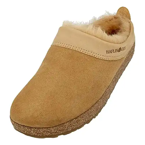 Lammfell-Hausschuhe HAFLINGER Lammfellclog Snowbird