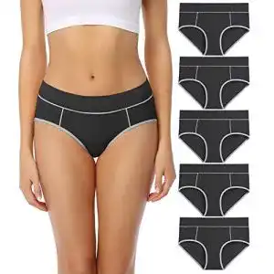 Damen-Slips wirarpa Unterhosen Damen Midi Taille Slip 5er Pack
