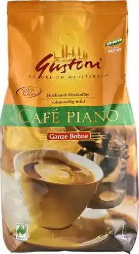 Dennree-Kaffee dennree Bio Café piano, ganze Bohne 1 kg