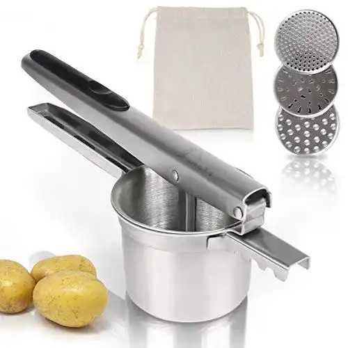 Spätzlepresse Amazy Kartoffelpresse inkl. 3 Siebeinsätze
