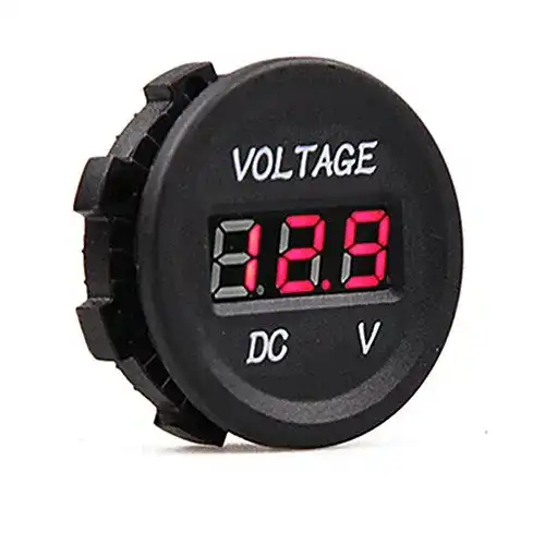 Autobatterietester HOTSYSTEM 12-24V Wasserdicht Digital Voltmeter Messbereich 6-30V LED Spannungsanzeige Für Auto Motorrad LKW Rot