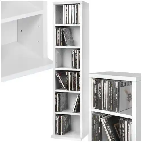 CD-Regal TecTake CD DVD Ständer Regal für bis zu 102 CDs