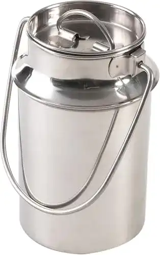 Milchkanne Orion Edelstahl mit Steckdeckel und Tragebügel 3,2L