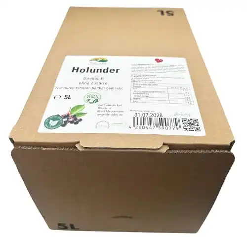 Holundersaft Bleichhof 100% Direktsaft, vegan, OHNE Zuckerzusatz