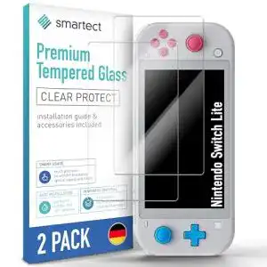 Nintendo-Switch-Schutzfolie smartect Schutzglas 2 Stück, Klar