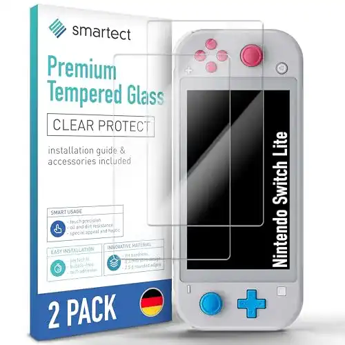 Nintendo-Switch-Schutzfolie smartect Schutzglas 2 Stück, Klar