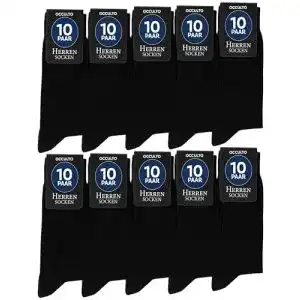 Herrensocken schwarz Occulto Herren Schwarze Socken 10-30er