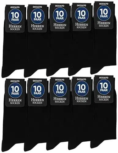 Die beste Herrensocken schwarz Occulto Herren Schwarze Socken 10-30er 2026 Test Bestseller Herrensocken schwarz Occulto Herren Schwarze Socken 10-30er