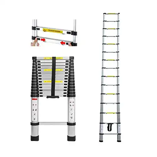 Teleskopleiter 4 Meter Huini 4,4m Aluminium Mehrzweckleiter