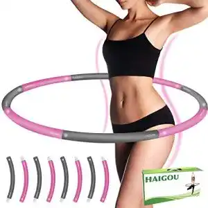 Hula-Hoop-Reifen 1,5 kg HAIGOU Hula Hoop Reifen Erwachsene Zur Gewichtsreduktion und Massage