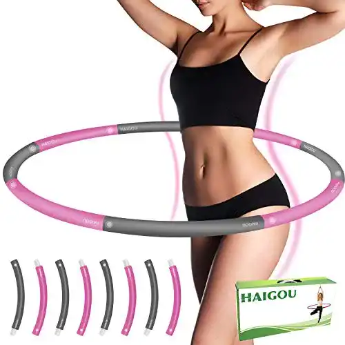 Hula-Hoop-Reifen 1,5 kg HAIGOU Hula Hoop Reifen Erwachsene Zur Gewichtsreduktion und Massage