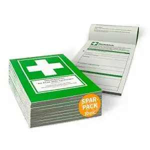Verbandbuch Betriebsausstattung24 ® Erste Hilfe Meldeblock