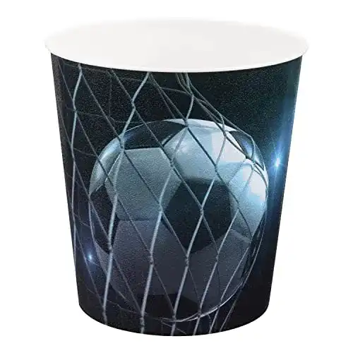 Papierkorb Idena 10488 aus PP, Fussballmotiv, 9 Liter, 1 Stück