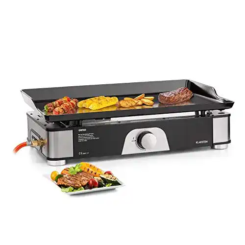Tisch-Gasgrill Klarstein Orfeo Gas-Tischgrill – Plancha, 3,5 kW