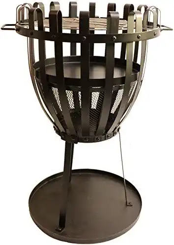 Feuerkorb Mediablue Metall Ø48cm, 68cm hoch, Grill Feuerstelle