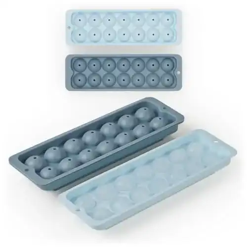 Runde Eiswürfel Blumtal 2x14er Eiswürfelform Silikon Kugel Ø 3cm