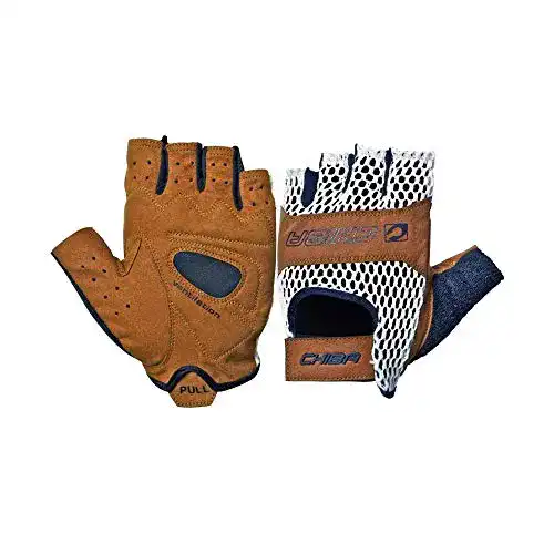 Chiba-Fahrradhandschuhe Chiba Retro Farbe beige/braun