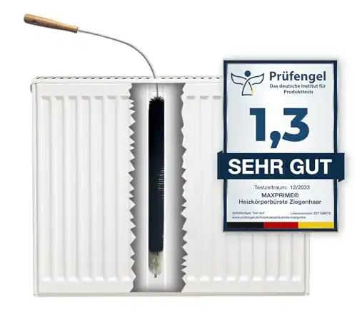 Heizkörperbürste maxprime ® 120 cm, 100% Ziegenhaar