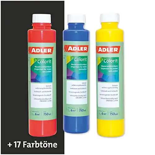 Abtönfarbe ADLER Colorit-AF 510 Wandfarbe 250ml OX-Schwarz
