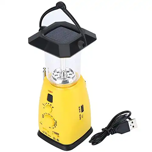 Kurbellampe Tbest Kurbelradio, Solar Radio Ernstfall LED
