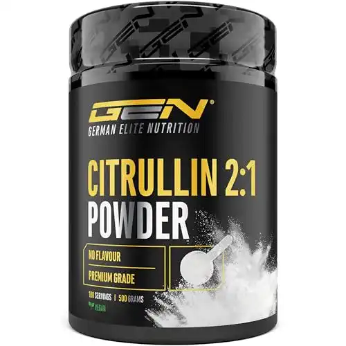 Die beste Citrullin GEN GERMAN ELITE NUTRITION L- Pulver, 500 g 2026 Test Bestseller Citrullin GEN GERMAN ELITE NUTRITION L- Pulver, 500 g