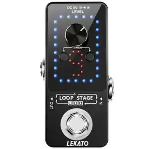 Loop-Pedal LEKATO Gitarren-Effektpedal, Looper, Pedal-Tuner
