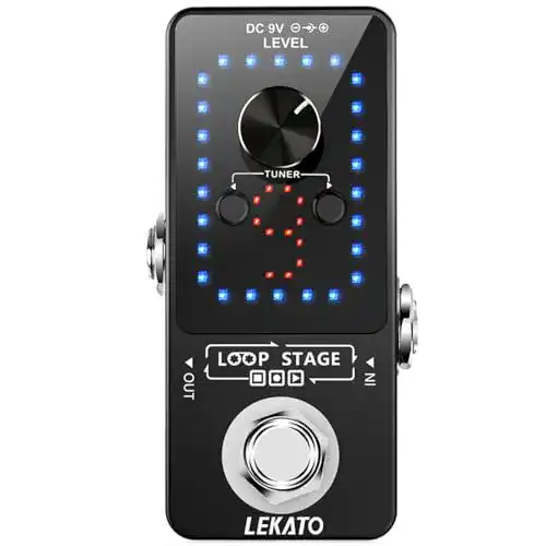 Loop-Pedal LEKATO Gitarren-Effektpedal, Looper, Pedal-Tuner