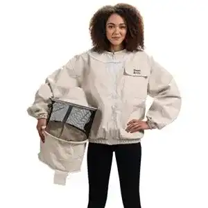 Imkerjacke Bees & Co K73 aus natürlicher Baumwolle, Rundschleier