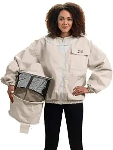 Imkerjacke Bees & Co K73 aus natürlicher Baumwolle, Rundschleier