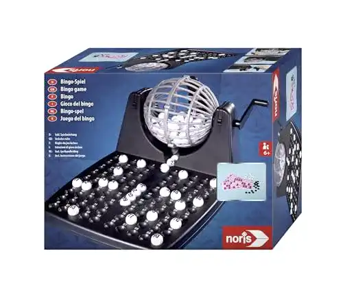 Bingo-Spiel Noris 606150493 Bingotrommel inkl. Chips, 90 Kugeln