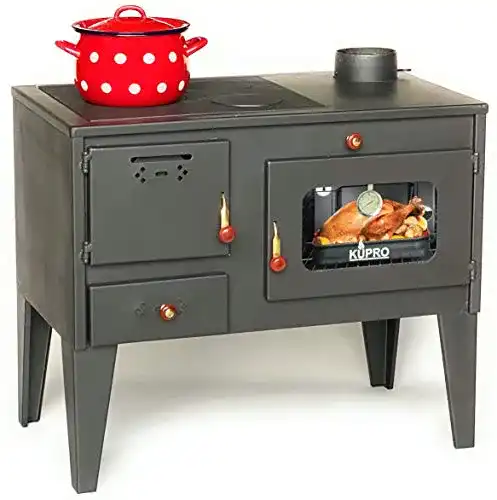 Küchenofen Holz DanDiBo Kaminofen mit Backfach und Herdplatte