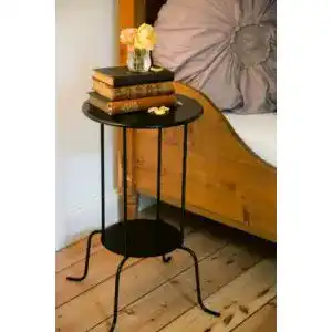 Nachttisch rund KUHEIGA Stabiler Beistelltisch Cocktailtisch