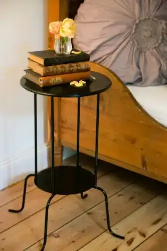 Nachttisch rund KUHEIGA Stabiler Beistelltisch Cocktailtisch