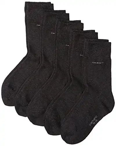 Camano-Socken Camano Herren 3642 Ca-Soft 5 Paar Socken, Grau