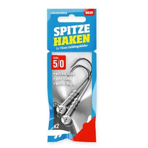 Angelhaken Lieblingsköder Spitze Haken 5/0, 2 Jighaken