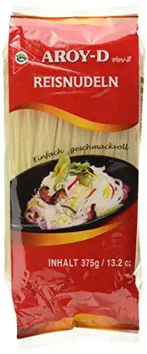 Reisnudeln Aroy-D, 3mm, Bündel (1 x 375 g Packung)