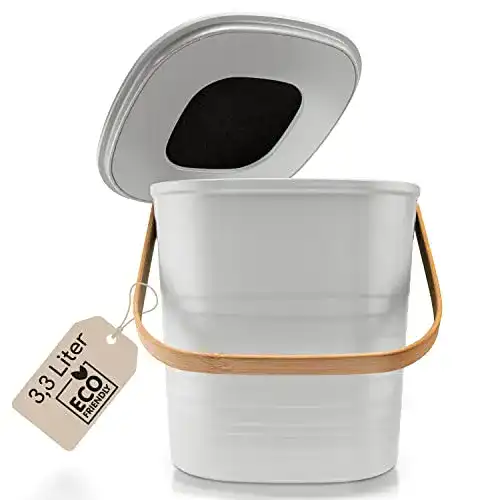 Biomülleimer JELLA ® Komposteimer mit Deckel 3.3L betongrau