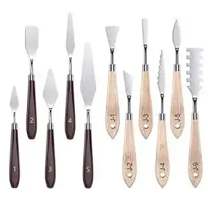 Malmesser TiMOVO Palette Messer Set, 11pcs Edelstahl, Holzgriff