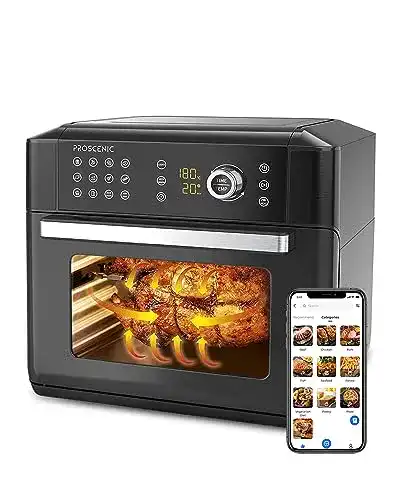 Heißluftfritteuse mit Drehkorb Proscenic T31 Heißluftfritteuse 15L