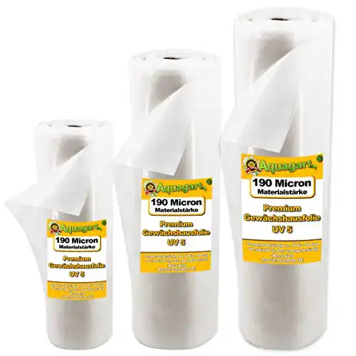Gewächshausfolie Aquagart reißfeste UV 5 transparent 190 Mircron