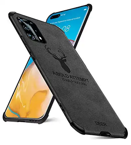 Huawei-P40-Pro-Plus-Hülle EUDTH, Ultradünne Matt Leder