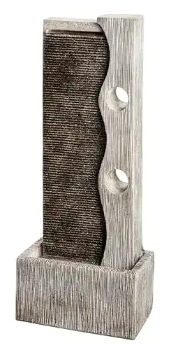 Wasserwand Dehner Gartenbrunnen Eclipse mit LED Beleuchtung